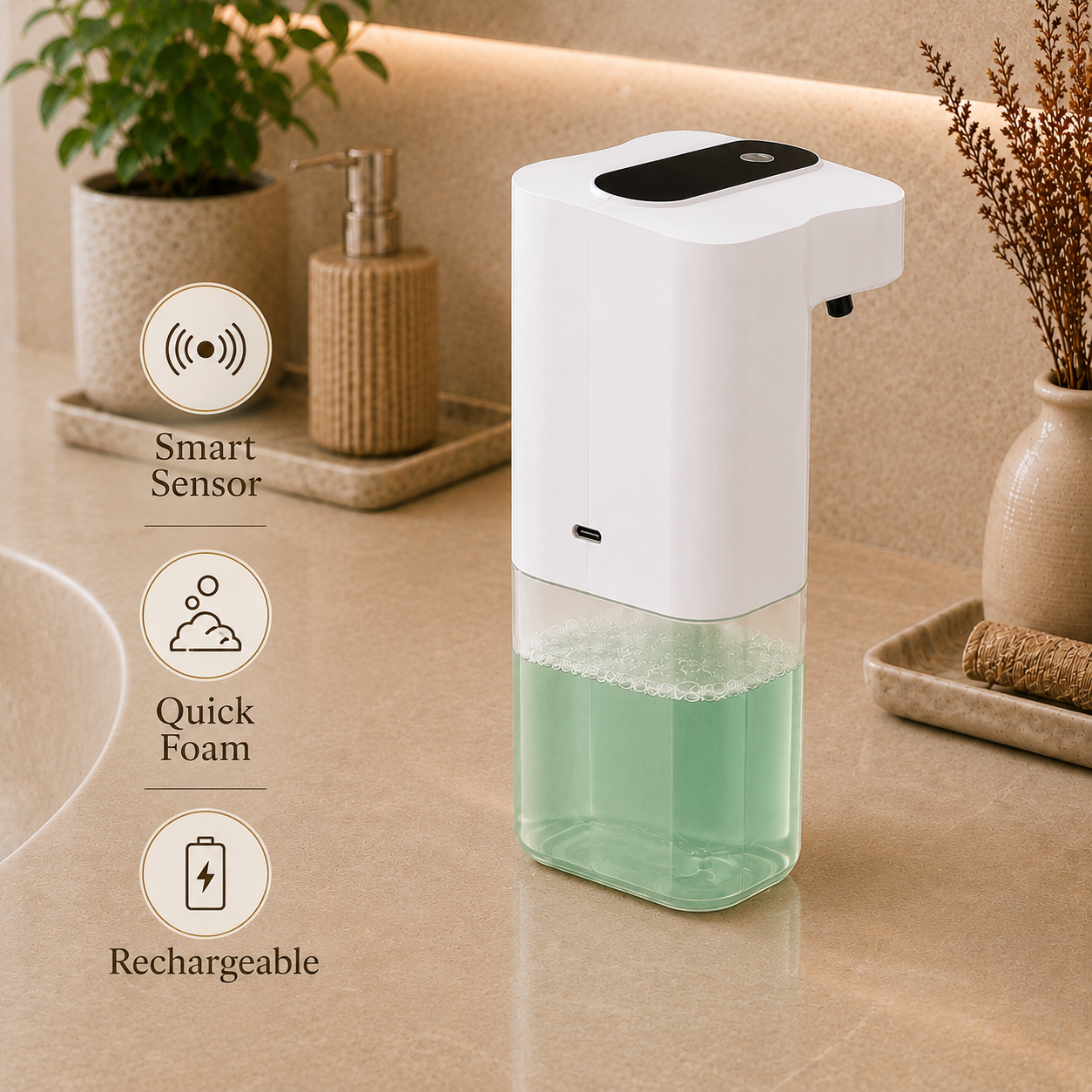 Touchless Automatic Foaming Soap Dispenser